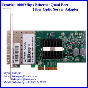 China 1000Mbps Quad Port Network Card SFP Slot Server NIC Network Card, LC Fiber factory