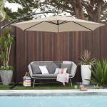 Patio Umbrella 10FT Steel Frame Waterproof Sun Shade Parasol for Outdoor Hanging