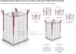 Flat bottom open mouth virgin PP woven bags 1000kgs 1 ton jumbo bags big fibc