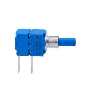 China Horizontal Rotary Potentiometer Dual Gang 100K Resistance Value Panel Mount For Home Appliance factory