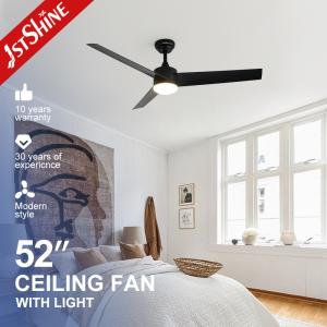 China Energy Saving 1stshine LED Ceiling Fan with Remote and Light Black ABS Blades 6 Speeds factory