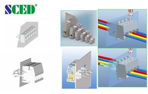 China 65A 10.1mm Through Panel Terminal Blocks Brass UL94 V0 factory