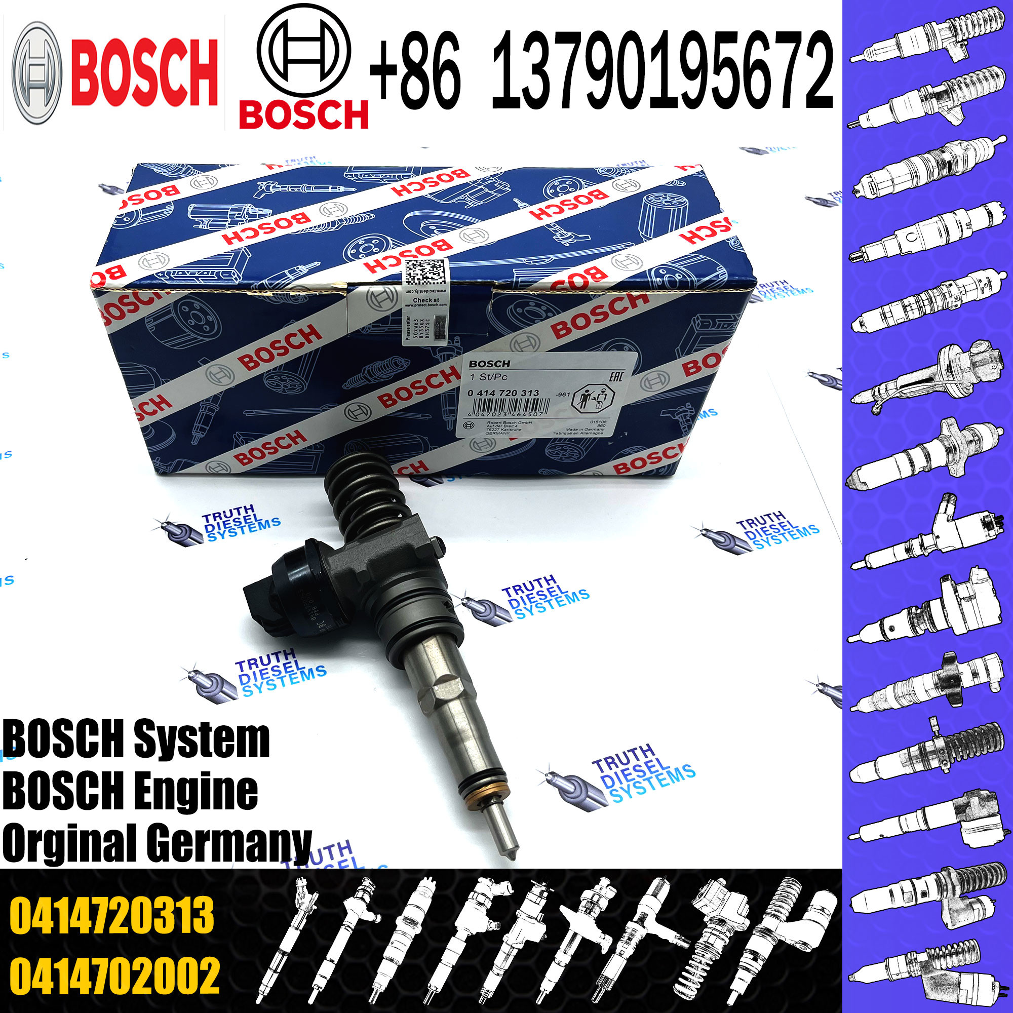Diesel Engine Fuel Injector Unit Pump 0414720037 0414720313 0414720221 0414720404