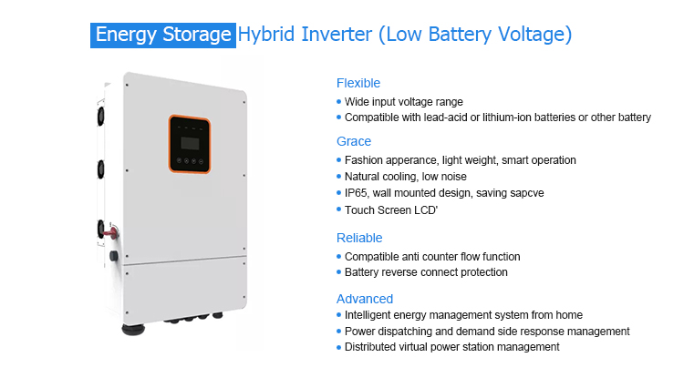 Split Single Phase Hybrid Inverter 8KW With 48V Battery For Home Storage Application
