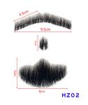 Real Hair Realistic Fake Beard and Moustache for Men Cosplay Invisible Mustache