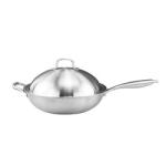 High Quality Cooks Standard Silver Fry Pan Stainless Steel Multi-Ply Clad Wok