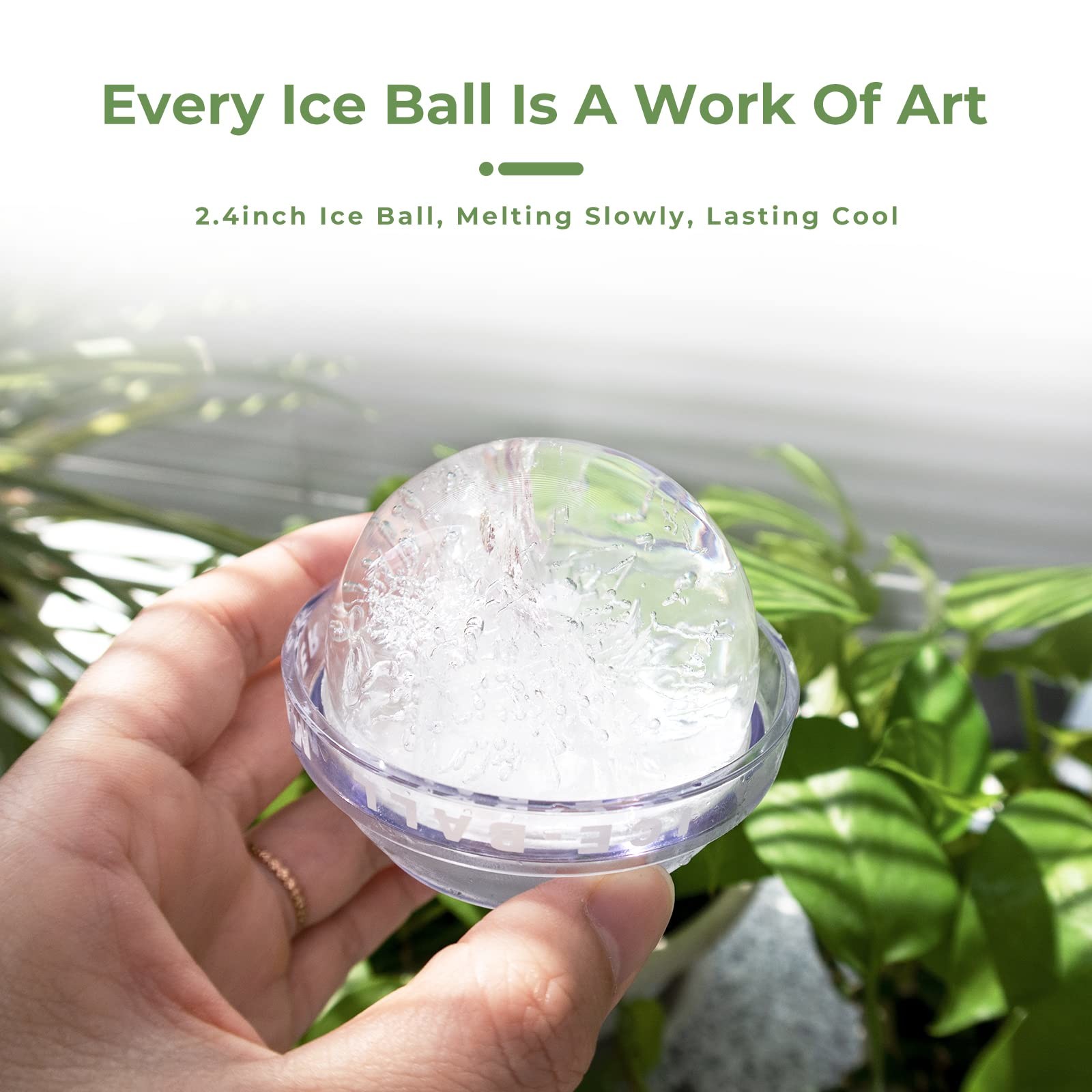 2.5 Inches Silicone Ice Molds Cocktails Whiskey Ice Ball Maker
