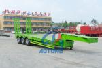 50 Ton Capacity Low Boy Truck Semi Trailer with Hydraulic Ramp and Main Beam