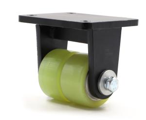 China Fixed 1900KG Dual Wheel Swivel Casters 4 Inch Polyurethane Wheels factory
