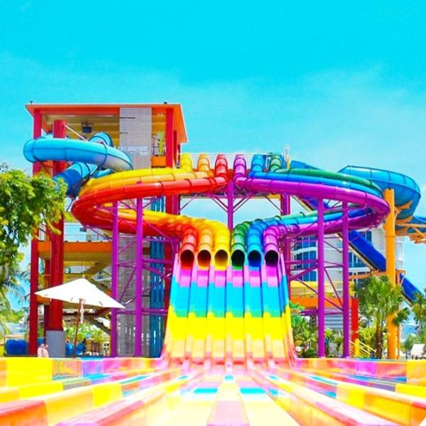 Customized Color Huge Water Slide Fibreglass Water Slides For Adults At Water