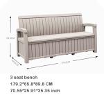 Hotel Outdoor Home Weather-Proof Armchair Plastic 3 Seater Sofa Bench with