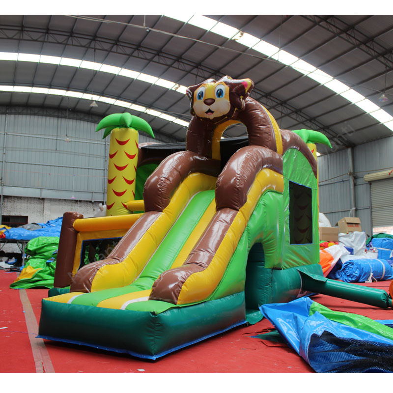 5-7 Years Age Range Inflatable Bouncy Castle Combo with Customized Color Outdoor Fun