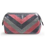 Portable Waterproof Glitter PU Zipper Makeup Bag