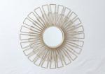Living Room Rose Gold Floral Metal Wall Art Mirror