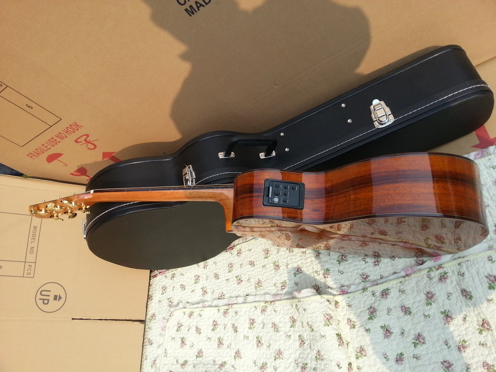 Custom KOA body acoustic guitar KOA electric acoustic guitar Free Shipping Sunset finish KOA acoustic
