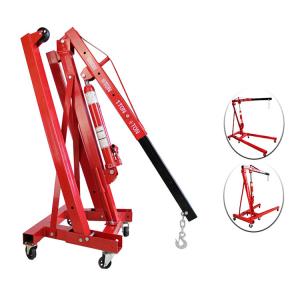China Fixed 2 Ton Shop Engine Crane Hydraulic Manual Shop Car Hoist Engine Crane Lifting factory