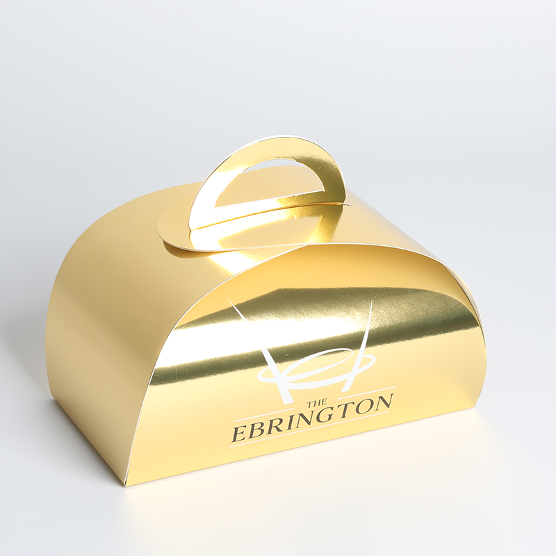 Waterproof Gold Irregular Bread Food Box Custom Printing Tuck Top Paper Boxes for Cake