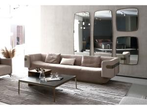 China 74cm High Leather Living Room Sofas Modern Minimalist Design factory