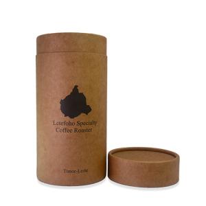 China Recycled Kraft Paper Food Tube Packaging Box With Lid factory
