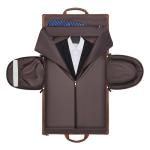 Outdoor PU Leather Travel Duffle Bag Brown With Separate Shoe Compartment