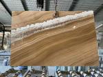 Yellow And White Mulge Earl Royal Wood Grain Marble Wall Background