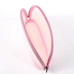 Custom Transparent Nylon Mesh Pink Makeup Bag 21*13*3 Cm Embroidery Letters
