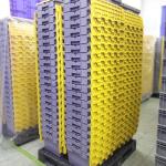Solid Box Plastic Moving Boxes Stackable Industrial Packing Nestable Crate