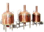 PLC Control Copper Beer Small Home Brewing Systems , Mini Beer Brewery Equipment