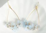 Ballet Lady Germany Resin Flowers Rhinestone Pearl Silver NCovered with 14K Gold