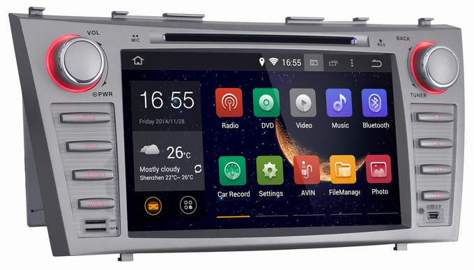 Ouchuangbo Auto Stereo Multimedia Kit for Toyota Camry 2007-2011 DVD Player 3G Wifi Android 4.4 System OCB-8811C
