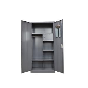 China Durable 2 Door Steel Storage Cupboard Metal Wardrobe Locker Clothes factory