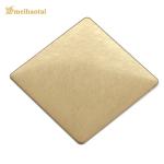 JIS Standard Cold Rolled Stainless Steel Plate Gold Hairline 4 Feet