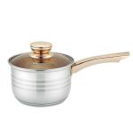 Home 12pcs Stainless Steel Cookware Set Golden Handle Sustainable