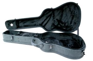 China Leather Acoustic Wooden Guitar Case Thick / Thin Plush Lining With Side Metal Loops factory