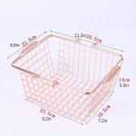 Factory Custom Rose Gold Supermarket Metal Shopping Basket Cosmetic Store