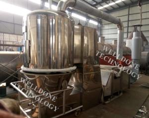 China Powder / Granule Vertical Fluid Bed Dryer Round Fluid Bed High Speed Drying factory