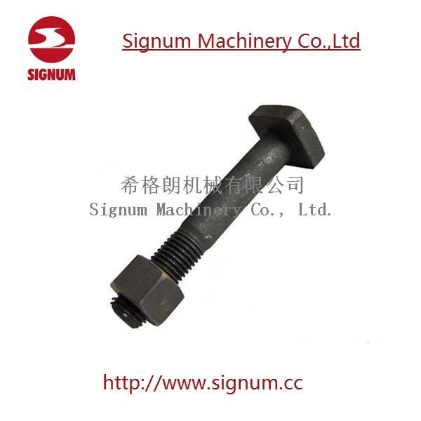 Track Bolt For Rail Construction 45# Steel, Railway parts supplier Track Bolt