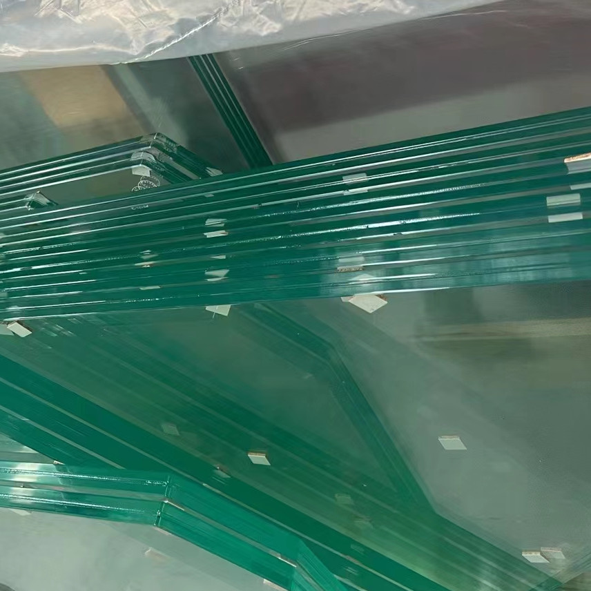 Solid Laminated Tempered Glass Strong Ultra Clear Printing Laminated Safety Glass For Office Building