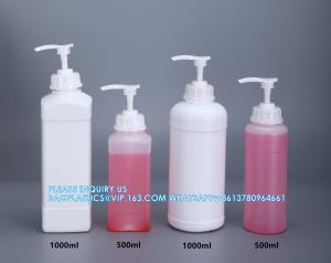 China 1L Plastic HDPE Bottle For Shampoo Hair Liquid Packaging With Pump Lid PUMP SPRAYER Plastic Screw Cap factory
