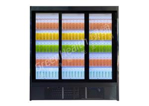 China OEM Length Slimline Multideck Display Fridge With Sliding Door factory