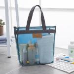 Large Capacity Zipper Close Ladies Mesh Travel Wash Bag