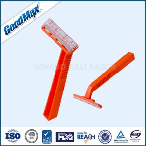 China Plastic Single Blade Shaving Razor , Orange Color Single Blade Cartridge Razor factory