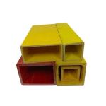 FRP Pultruded Shaped Profiles GRP Rectangular Tube Structural Profile Corrosion