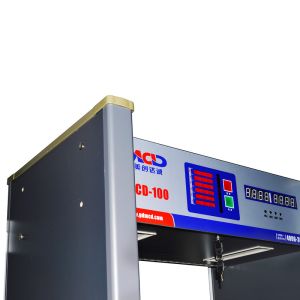 6 Zones Indoor Walkthrough Metal Detector with Digital And Analog Circuit Design