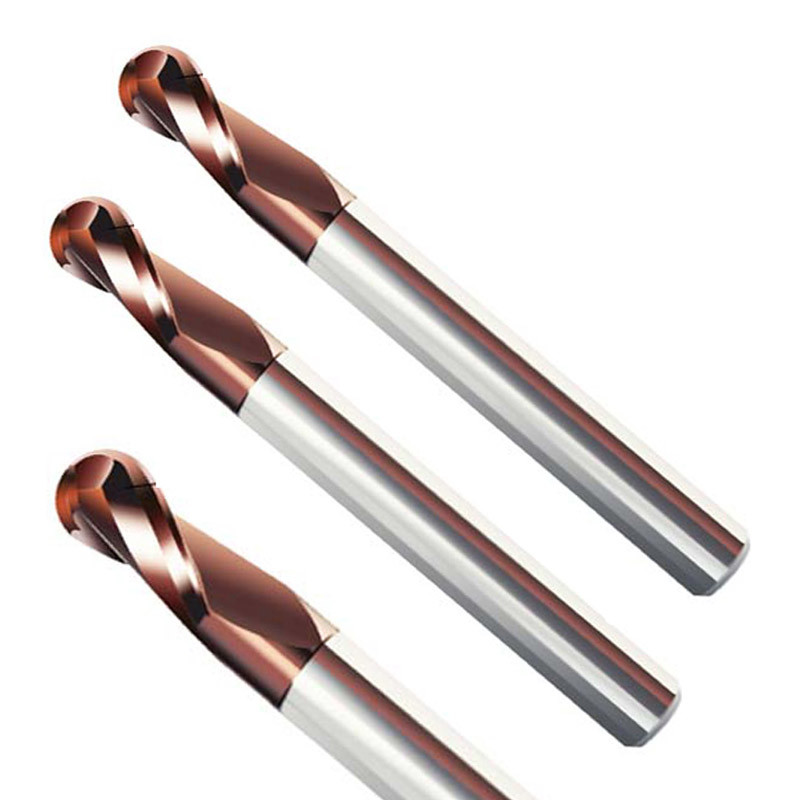 Two Flutes Long Shank End Mills Solid Tungsten Carbide R5 SX For Steel