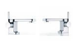 Contemporary Square Single Hole Bathroom Sink Faucet , Single handle Solid Brass