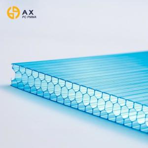 China Blue Honeycomb Polycarbonate Hollow Sheet factory