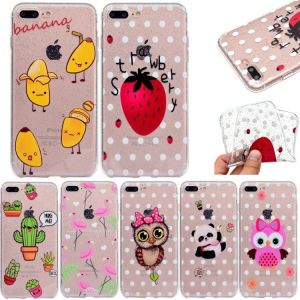 China Bling Glitter Transparent Soft TPU Phone Case For iPhone 7 8 Plus Sparkling Stars Shinning Clear Phone Back Case factory