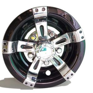China Universal Hubcaps Golf Cart Wheel Covers Golf Cart 8&quot; Vegas Chrome Black factory