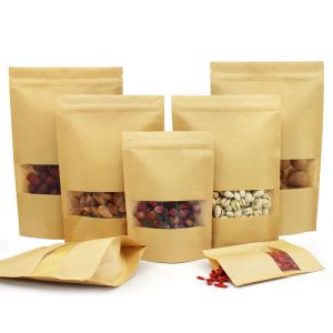 Cylinder Printing Stand Up Brown Paper k Bags